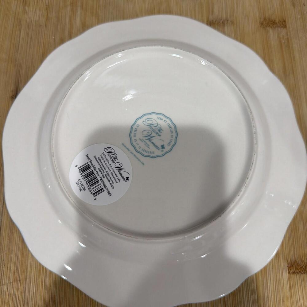 New NWT Set Of Four the Pioneer Women Sweet Rose 8-7/8" Floral Salad Plates * - Picture 8 of 12